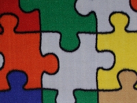 Puzzle Baskılı Çocuk Halısı